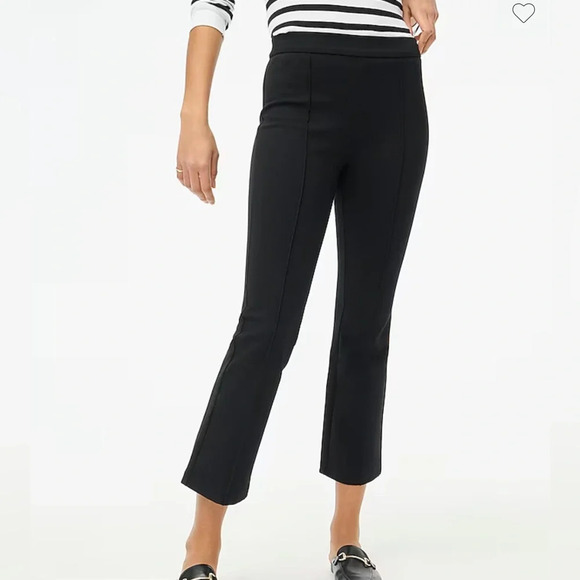 J. Crew Pants - J.Crew Black Crop flare ponte pant Size 4